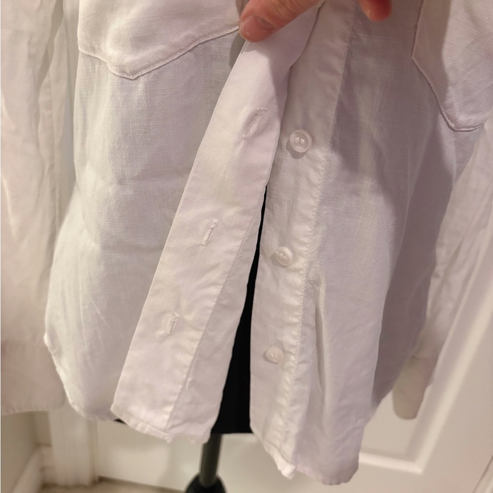 Bella Dahl Split Back Button Down White Size XS - image 6